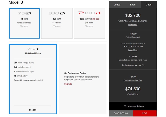 Model S Pricing